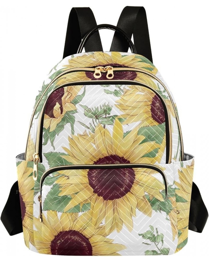 Sunflower Pattern Women's Backpack Wallet Casual Small Backpack Fashion Women's Travel Bag School Backpack Color114 Small $20...