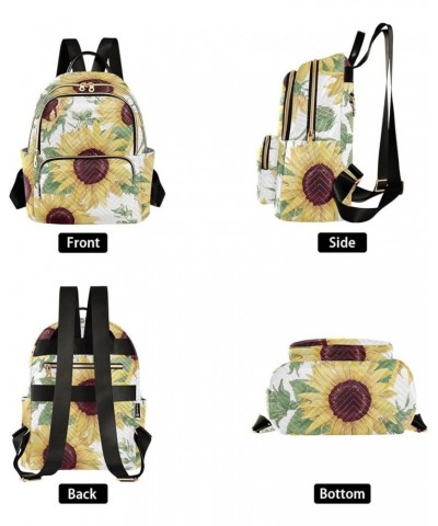 Sunflower Pattern Women's Backpack Wallet Casual Small Backpack Fashion Women's Travel Bag School Backpack Color114 Small $20...