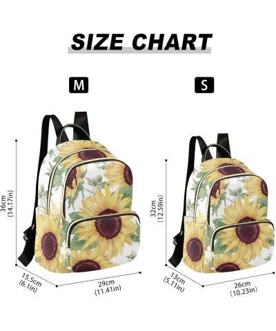 Sunflower Pattern Women's Backpack Wallet Casual Small Backpack Fashion Women's Travel Bag School Backpack Color114 Small $20...