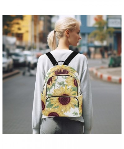 Sunflower Pattern Women's Backpack Wallet Casual Small Backpack Fashion Women's Travel Bag School Backpack Color114 Small $20...