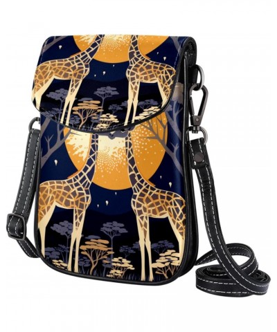 Crossbody Bags for Women,Crossbody Bag Men,Small Sling Bag,African Giraffe Grassland,Crossbody Purse $10.23 Crossbody Bags