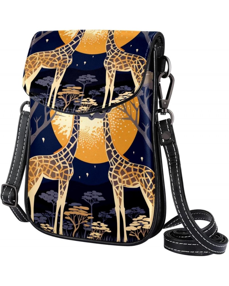 Crossbody Bags for Women,Crossbody Bag Men,Small Sling Bag,African Giraffe Grassland,Crossbody Purse $10.23 Crossbody Bags