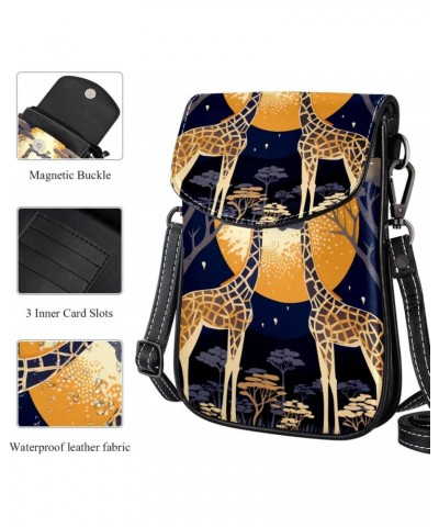 Crossbody Bags for Women,Crossbody Bag Men,Small Sling Bag,African Giraffe Grassland,Crossbody Purse $10.23 Crossbody Bags