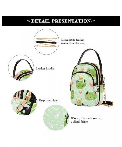 Small Crossbody Bags for Women Trendy Cute Frog Red Heart Travel Sling Bag Women's Crossbody Handbags Satchel Bags $10.66 Sat...