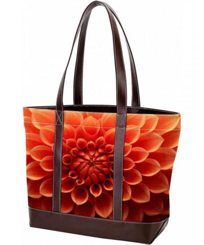 Large Tote Bags for Women, Faux Leather Strap and Bottom, Canvas Shoulder Bag Handbag, flowers $25.40 Totes