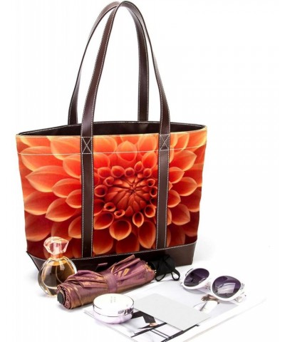 Large Tote Bags for Women, Faux Leather Strap and Bottom, Canvas Shoulder Bag Handbag, flowers $25.40 Totes