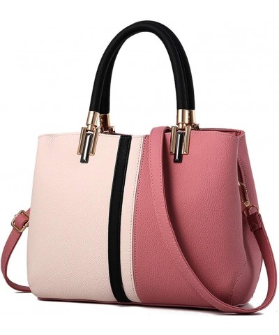 Women Handbag PU Leather Long Strap Shoulder Bag for Ladies Tote Bag Crossbody Bags Pink $20.38 Totes