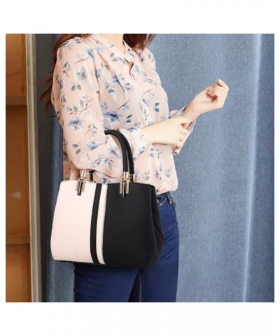 Women Handbag PU Leather Long Strap Shoulder Bag for Ladies Tote Bag Crossbody Bags Pink $20.38 Totes