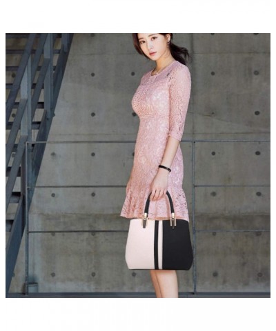 Women Handbag PU Leather Long Strap Shoulder Bag for Ladies Tote Bag Crossbody Bags Pink $20.38 Totes