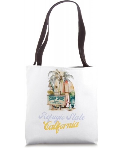 Refugio Beach, California, 2024 Seashore Destinations Tote Bag $12.71 Totes