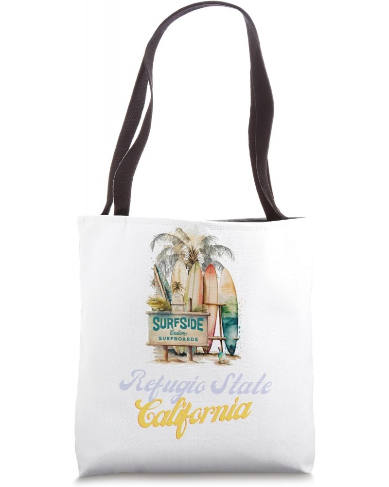 Refugio Beach, California, 2024 Seashore Destinations Tote Bag $12.71 Totes