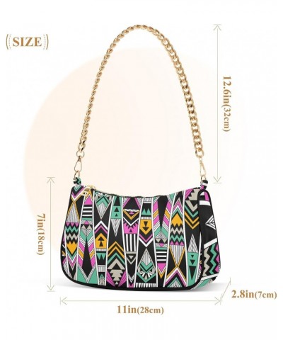 Clutch Shoulder Bags Tote Evening Purse Handbags for Women Hobo Bags Abstract Aztec with Zipper Closure $19.19 Totes