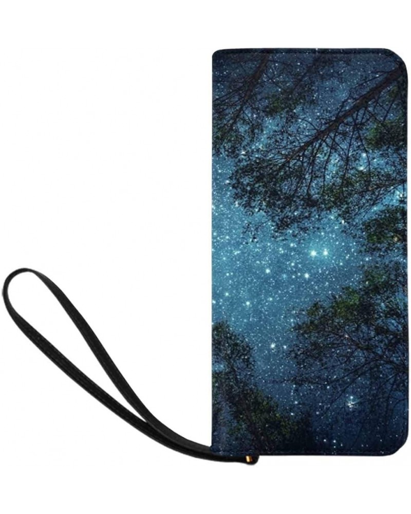 Starry Night Nebula Space Galaxy Milky Way Womens Clutch Wallet Large Wristlet Zipper Clutch Large Travel Purse Design 1 $21....