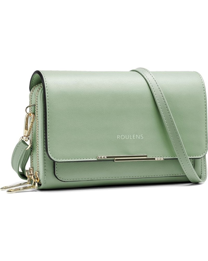 Small Crossbody Bag for Women,Cell Phone Purse Women's Shoulder Handbags Wallet Purse with Credit Card Slots Mint Green $12.9...