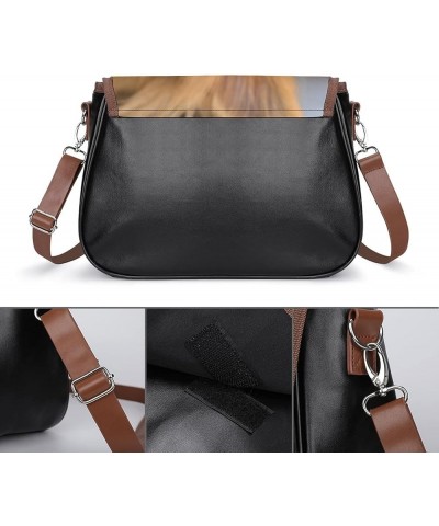 Printed Shoulder Crossbody Bag Leather Hobo Bags Medium Ladies Top Handles Satchels Cute Goat Color13 $20.19 Hobo Bags