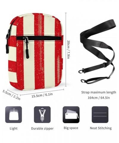 Small Canvas Messenger Bag Casual Shoulder Bag Travel Chest Bag Crossbody Bag Color436 $18.28 Crossbody Bags