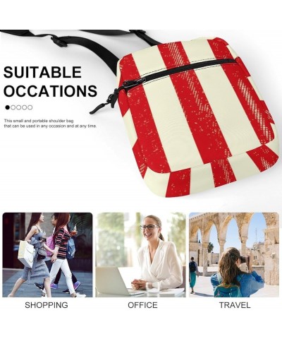 Small Canvas Messenger Bag Casual Shoulder Bag Travel Chest Bag Crossbody Bag Color436 $18.28 Crossbody Bags