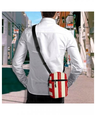 Small Canvas Messenger Bag Casual Shoulder Bag Travel Chest Bag Crossbody Bag Color436 $18.28 Crossbody Bags