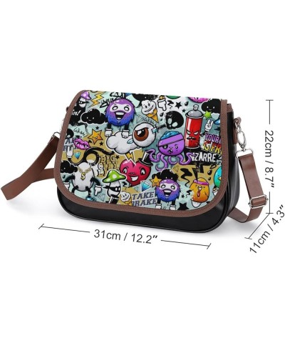 Printed Crossbody Bags Women City Leather Shoulder Bag Satchel Hobo Bags Trendy Color Bright Sea Turtles Color14 $24.58 Hobo ...