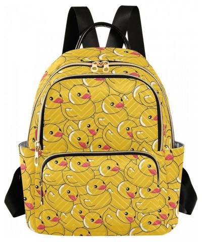 Backpack Purse for Women Kawaii Yellow Ducks, Mini Fashion Backpack Cute Lightweight Casual Daypack Shoulder Bag Travel Backp...