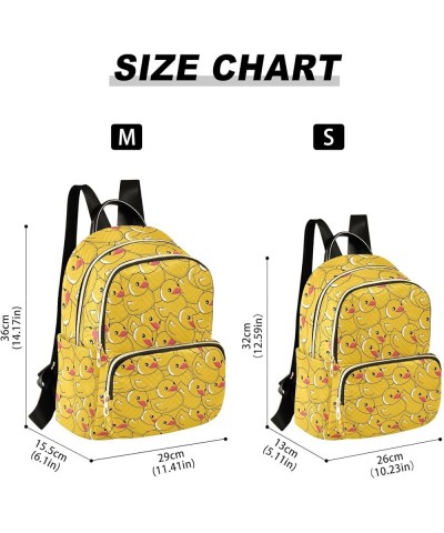 Backpack Purse for Women Kawaii Yellow Ducks, Mini Fashion Backpack Cute Lightweight Casual Daypack Shoulder Bag Travel Backp...