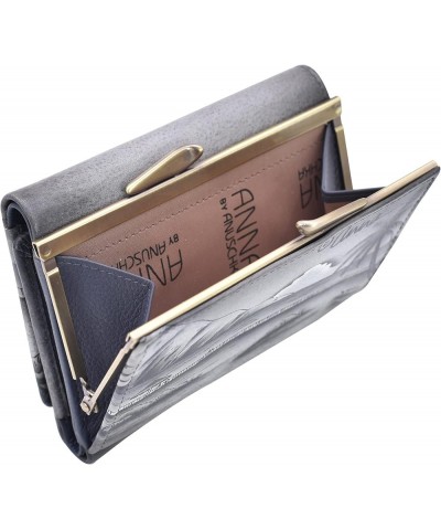 Hand Painted Women's Leather Ladies Three Fold Wallet Happy Camper $42.90 Hobo Bags