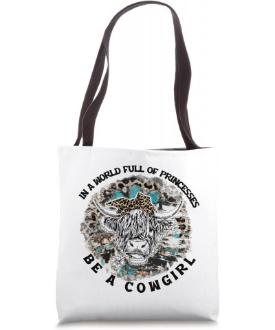 Highland Cow Bandana Be A Cowgirl Western Country Farmers Tote Bag $9.45 Totes