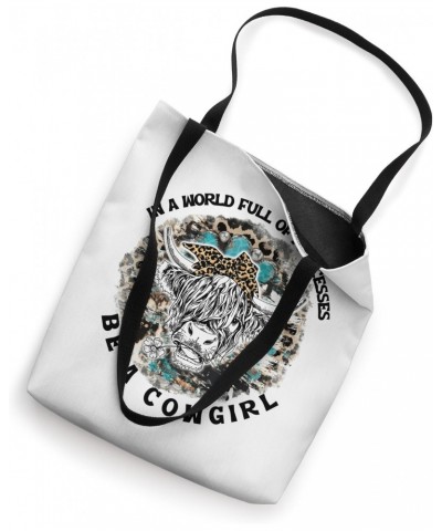 Highland Cow Bandana Be A Cowgirl Western Country Farmers Tote Bag $9.45 Totes