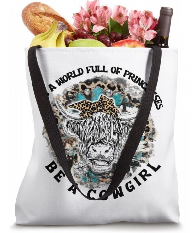 Highland Cow Bandana Be A Cowgirl Western Country Farmers Tote Bag $9.45 Totes