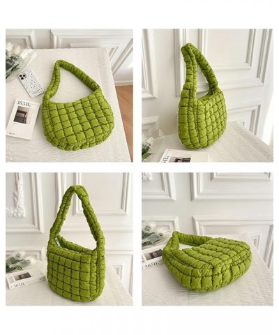 Quilted Tote Bag for Women Puffer Bag Lightweight Padding Shoulder Bag Hobo Bag Satchel Handbag Cloud Bag with Zip 2024 Purpl...