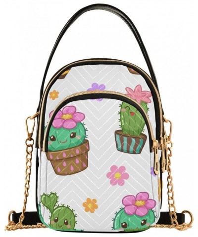 Cartoon Cactus Design Crossbody Bags Shoulder Bag for Women Stylish Ladies Messenger Bags Cell Phone Purse and Handbags Walle...