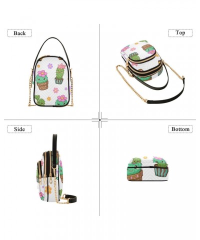 Cartoon Cactus Design Crossbody Bags Shoulder Bag for Women Stylish Ladies Messenger Bags Cell Phone Purse and Handbags Walle...