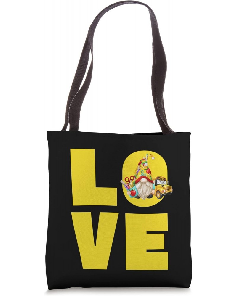 Yellow School Bus Driver Gnome For Women And Teacher Dad Tote Bag $15.33 Totes