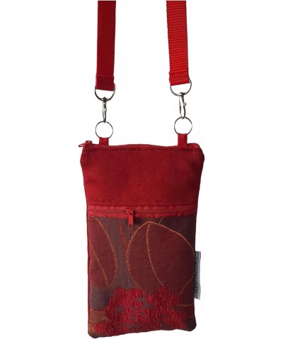 Small Fabric Shoulder Bag with Zipper for Men and Women Red-Dark Red, Multicolor, Multicolour $31.50 Shoulder Bags