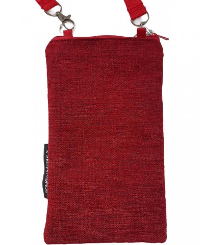 Small Fabric Shoulder Bag with Zipper for Men and Women Red-Dark Red, Multicolor, Multicolour $31.50 Shoulder Bags