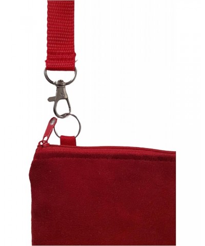 Small Fabric Shoulder Bag with Zipper for Men and Women Red-Dark Red, Multicolor, Multicolour $31.50 Shoulder Bags