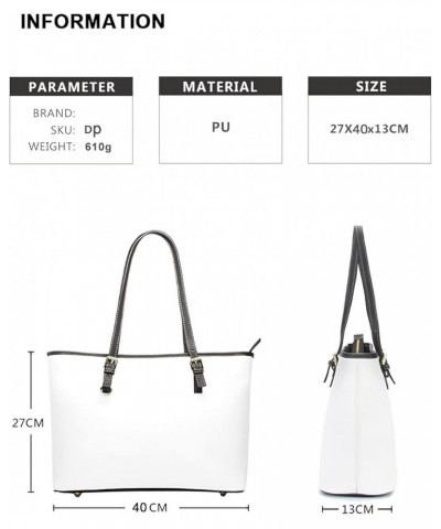 Women Pu Leather Totes Handbag Large Shoulder Bag Tote Shopper Bag Casual Adjustable Shoulder Handbag Purse White Horse $19.2...