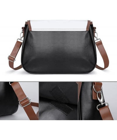 Leather Hobo Bags Women's Crossbody Shoulder Bag Classic City Top Handle Satchels Sword Wings White Color7 $28.99 Hobo Bags