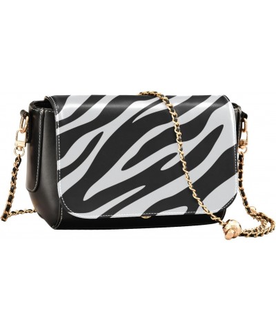 Zebra Fur Pattern Women's Crossbody Handbags,Women's Shoulder Handbag Purse with PU Leather $17.20 Crossbody Bags