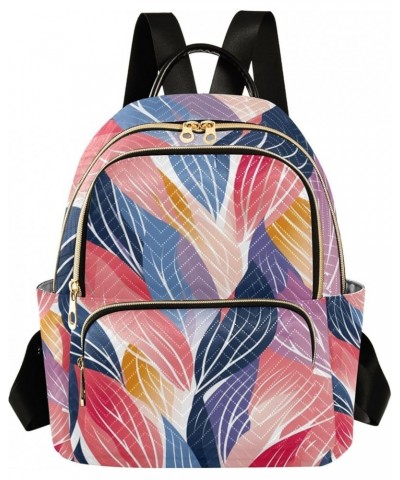 Mini Backpack Purse for Women, Rainbow Leaf Travel Bag Casual Daypack Shoulder Bag Small $13.12 Backpacks