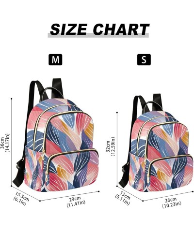 Mini Backpack Purse for Women, Rainbow Leaf Travel Bag Casual Daypack Shoulder Bag Small $13.12 Backpacks