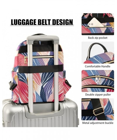 Mini Backpack Purse for Women, Rainbow Leaf Travel Bag Casual Daypack Shoulder Bag Small $13.12 Backpacks