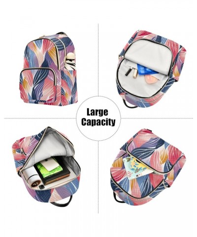 Mini Backpack Purse for Women, Rainbow Leaf Travel Bag Casual Daypack Shoulder Bag Small $13.12 Backpacks