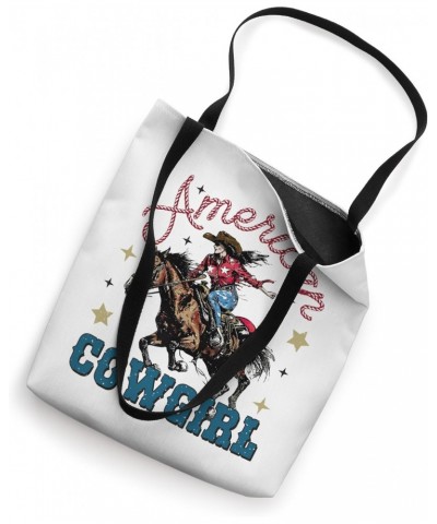 American Cowgirl July 4th Of July USA Coquette Patriotic Tote Bag $9.46 Totes