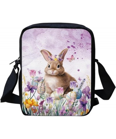 Fashion Cossbody Messenger Bag Christmas Decorations Gift Handbag Purse Shoulder Bag Flower Rabbit $8.24 Shoulder Bags