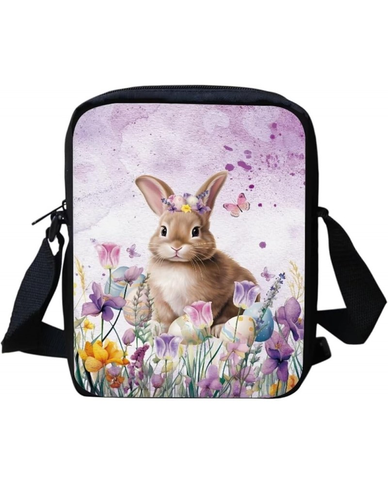 Fashion Cossbody Messenger Bag Christmas Decorations Gift Handbag Purse Shoulder Bag Flower Rabbit $8.24 Shoulder Bags