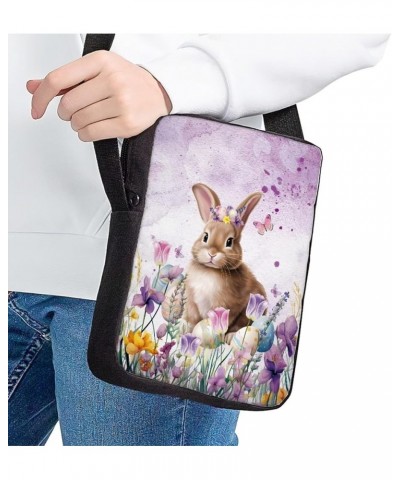 Fashion Cossbody Messenger Bag Christmas Decorations Gift Handbag Purse Shoulder Bag Flower Rabbit $8.24 Shoulder Bags