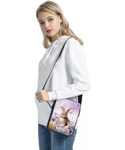 Fashion Cossbody Messenger Bag Christmas Decorations Gift Handbag Purse Shoulder Bag Flower Rabbit $8.24 Shoulder Bags