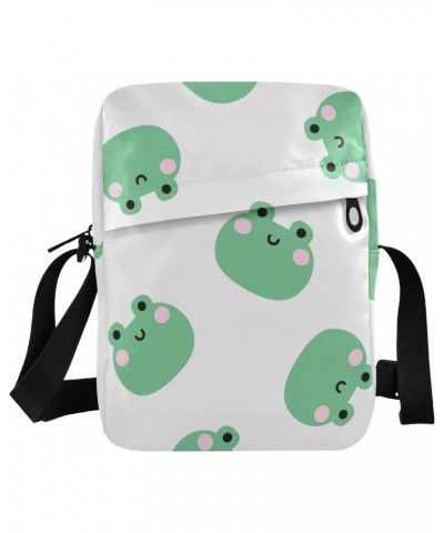 Crossbody Phone Bag Cute Green Frog on White Small Messenger Shoulder Bag Cash Handbag Wallet Purse(236rh7a) $11.21 Crossbody...