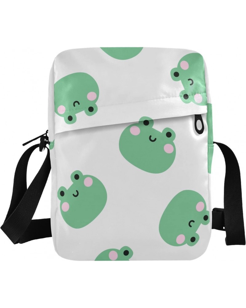 Crossbody Phone Bag Cute Green Frog on White Small Messenger Shoulder Bag Cash Handbag Wallet Purse(236rh7a) $11.21 Crossbody...